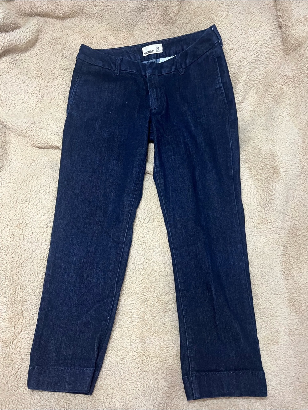 Old Navy Dark Blue Cropped Straight Jeans
